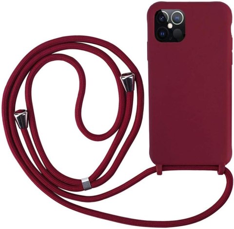 ETUI POKROWIEC DO APPLE IPHONE 12 PRO MAX BORDOWE SILIKONOWE PLECKI +SMYCZ ETUI POKROWIEC DO APPLE IPHONE 12 PRO MAX BORDOWE SILIKONOWE PLECKI +SMYCZ