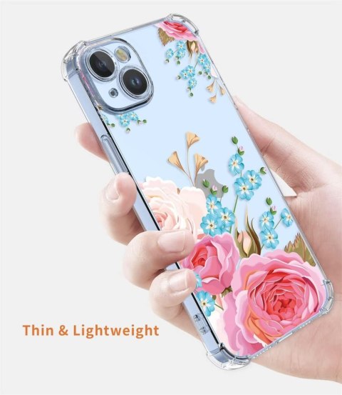ETUI POKROWIEC DO APPLE IPHONE 14 PLUS SILIKONOWE BEZBARWNE W KWIATY ETUI POKROWIEC DO APPLE IPHONE 14 PLUS SILIKONOWE BEZBARWNE W KWIATY