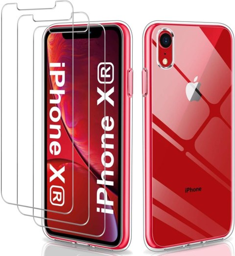 ETUI POKROWIEC DO APPLE IPHONE XR 6.06 BEZBARWNE PLECKI +3x SZKŁO HARTOWANE ETUI POKROWIEC DO APPLE IPHONE XR 6.06 BEZBARWNE PLECKI +3x SZKŁO HARTOWANE