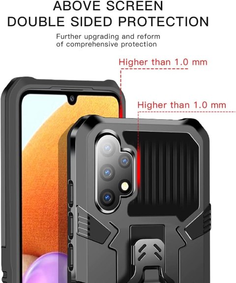 ETUI POKROWIEC DO SAMSUNG GALAXY A32 4G CZARNE SOLIDNE PLECKI Z PODSTAWKĄ ETUI POKROWIEC DO SAMSUNG GALAXY A32 4G CZARNE SOLIDNE PLECKI Z PODSTAWKĄ