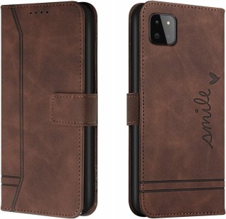ETUI SAMSUNG GALAXY A03 BRĄZOWY CASE ZAMYKANY Z KLAPKĄ EKOSKÓRA