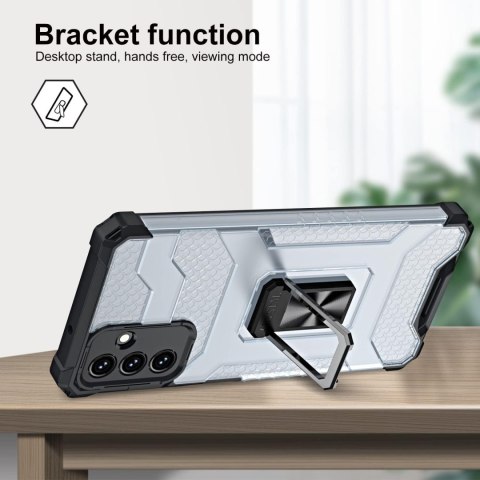 ETUI SAMSUNG GALAXY A13 5G CASE PÓŁTRANSPARENTNE PLECKI CZARNA RAMKA +RING ETUI SAMSUNG GALAXY A13 5G CASE PÓŁTRANSPARENTNE PLECKI CZARNA RAMKA +RING