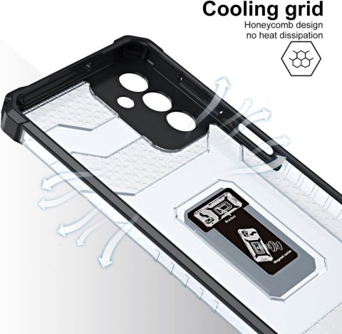 ETUI SAMSUNG GALAXY A13 5G CASE PÓŁTRANSPARENTNE PLECKI CZARNA RAMKA +RING ETUI SAMSUNG GALAXY A13 5G CASE PÓŁTRANSPARENTNE PLECKI CZARNA RAMKA +RING