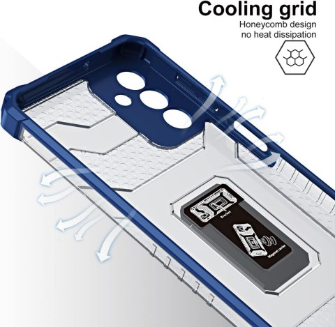 ETUI SAMSUNG GALAXY A52 5G/4G PÓŁTRANSPARENTNE PLECKI NIEBIESKA RAMKA +RING ETUI SAMSUNG GALAXY A52 5G/4G PÓŁTRANSPARENTNE PLECKI NIEBIESKA RAMKA +RING