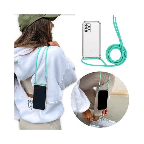ETUI SILIKONOWE DO SAMSUNG GALAXY A53 5G CASE BEZBARWNY + TURKUSOWA SMYCZ ETUI SILIKONOWE DO SAMSUNG GALAXY A53 5G CASE BEZBARWNY + TURKUSOWA SMYCZ