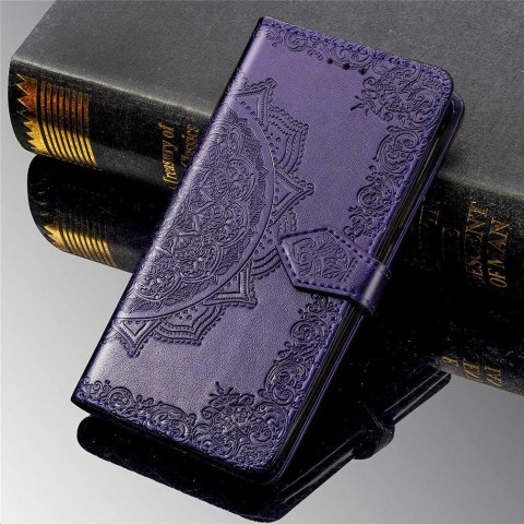 ETUI Z KLAPKĄ DO ZTE BLADE A51 6.52" CASE FIOLETOWY Z EKOSKÓRY Z MANDALĄ ETUI Z KLAPKĄ DO ZTE BLADE A51 6.52" CASE FIOLETOWY Z EKOSKÓRY Z MANDALĄ