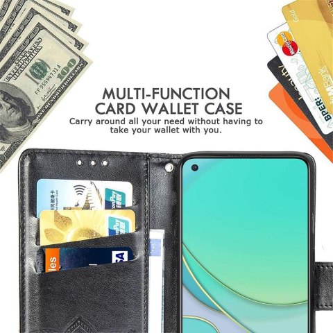 ETUI Z KLAPKĄ DO ZTE BLADE A51 6.52" CASE NIEBIESKI Z MOTYLEM KWIATAMI ETUI Z KLAPKĄ DO ZTE BLADE A51 6.52" CASE NIEBIESKI Z MOTYLEM KWIATAMI