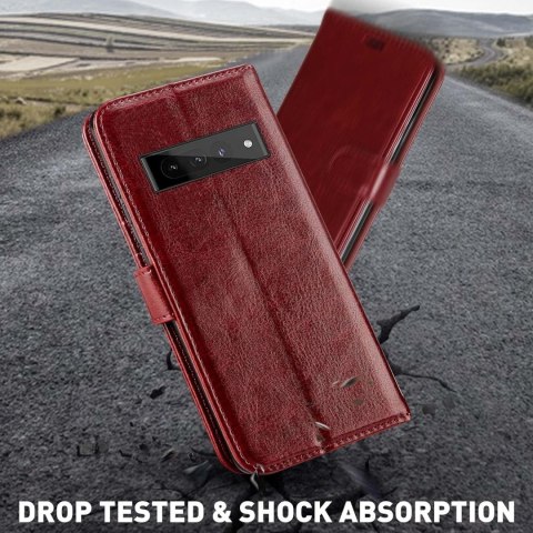 ETUI ZAMYKANE Z KLAPKĄ GOOGLE PIXEL 7 PRO BRĄZOWE EKOSKÓRA FOLIA OCHRONNA ETUI ZAMYKANE Z KLAPKĄ GOOGLE PIXEL 7 PRO BRĄZOWE EKOSKÓRA FOLIA OCHRONNA