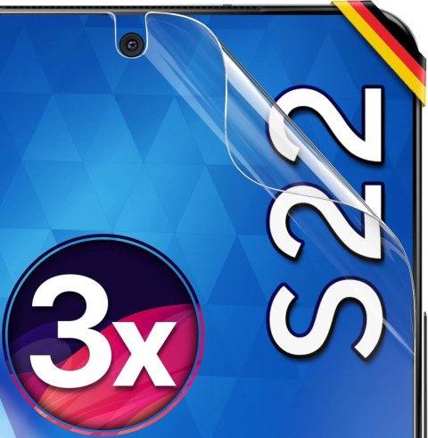 FOLIA OCHRONNA SAMSUNG GALAXY S22 2022 6.10" SOLIDNA OSŁONA EKRANU 3 SZTUKI FOLIA OCHRONNA SAMSUNG GALAXY S22 2022 6.10" SOLIDNA OSŁONA EKRANU 3 SZTUKI