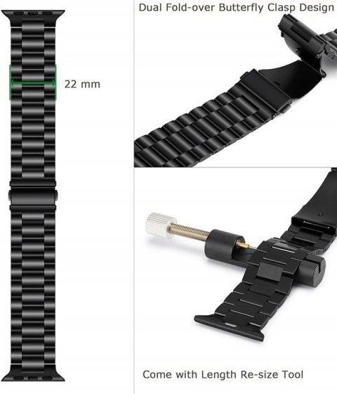 PASEK DO ZEGARKA APPLE WATCH 38/40/41 SE/9/8/7/6/5/4/3/2/1 CZARNY+ETUI 38mm PASEK DO ZEGARKA APPLE WATCH 38/40/41 SE/9/8/7/6/5/4/3/2/1 CZARNY+ETUI 38mm