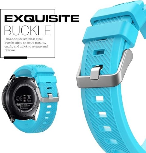 PASEK DO ZEGARKA Samsung Galaxy Gear S3/3 45 mm/46 mm Huawei LG NIEBIESKI