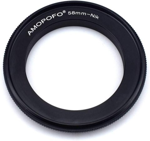 PIERŚCIEŃ ODWROTNEGO MOCOWANIA NIKON F MAKRO 58mm PIERŚCIEŃ ODWROTNEGO MOCOWANIA NIKON F MAKRO 58mm