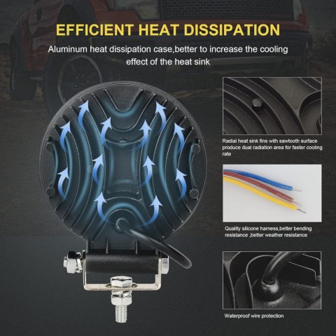 2x REFLEKTOR LAMPA LED 4" 36W 12V OFFROAD 4x4 IP67 6000K 2x REFLEKTOR LAMPA LED 4" 36W 12V OFFROAD 4x4 IP67 6000K