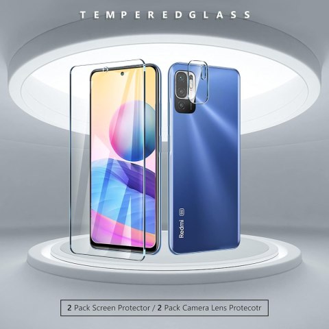 2x SZKŁO HARTOWANE XIAOMI REDMI NOTE 10 5G/ POCO M3 PRO +2x OSŁONA APARATU 2x SZKŁO HARTOWANE XIAOMI REDMI NOTE 10 5G/ POCO M3 PRO +2x OSŁONA APARATU