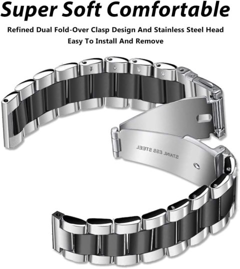 BRANSOLETA DO ZEGARKA Samsung Galaxy Watch 46 mm/Gear S3 SREBRNA 22 mm BRANSOLETA DO ZEGARKA Samsung Galaxy Watch 46 mm/Gear S3 SREBRNA 22 mm