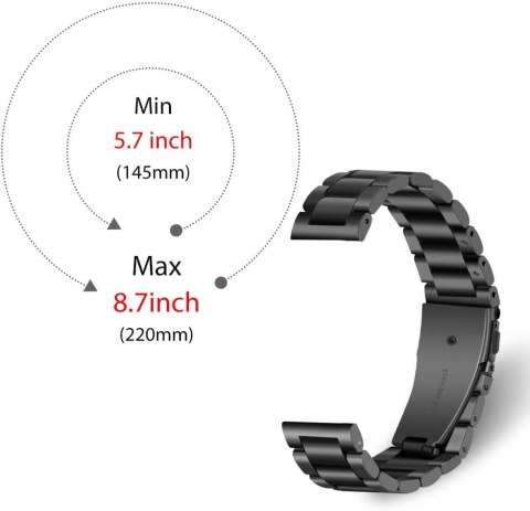 BRANSOLETA DO ZEGARKA Samsung Galaxy Watch 46 mm/Gear S3 SREBRNA 22 mm BRANSOLETA DO ZEGARKA Samsung Galaxy Watch 46 mm/Gear S3 SREBRNA 22 mm