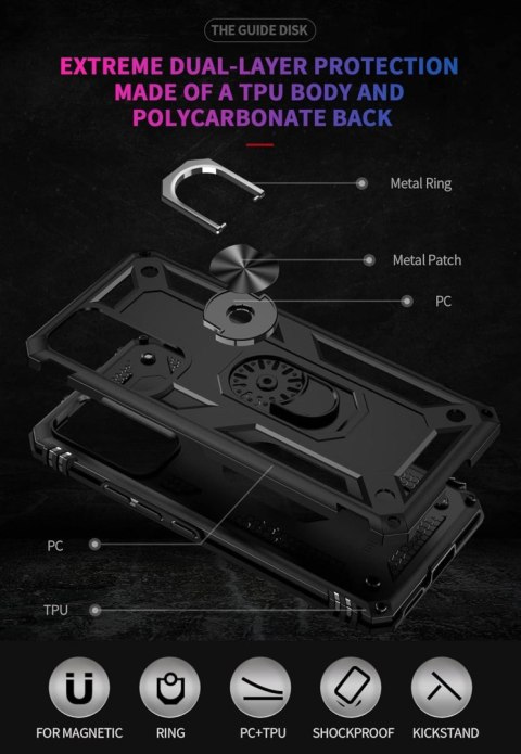 ETUI PANCERNE DO XIAOMI 12 6.28" CASE CZARNY MILITARNY +2x FOLIA NA APARAT ETUI PANCERNE DO XIAOMI 12 6.28" CASE CZARNY MILITARNY +2x FOLIA NA APARAT