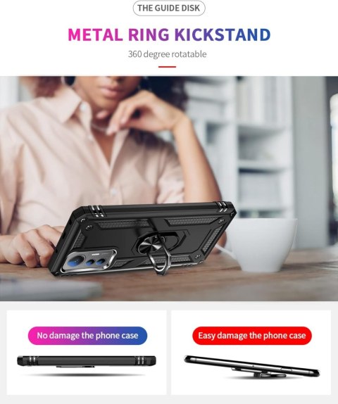 ETUI PANCERNE DO XIAOMI 12 6.28" CASE CZARNY MILITARNY +2x FOLIA NA APARAT ETUI PANCERNE DO XIAOMI 12 6.28" CASE CZARNY MILITARNY +2x FOLIA NA APARAT