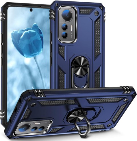 ETUI PANCERNE DO XIAOMI 12 CASE GRANATOWY MILITARNY +2x FOLIA NA APARAT ETUI PANCERNE DO XIAOMI 12 CASE GRANATOWY MILITARNY +2x FOLIA NA APARAT