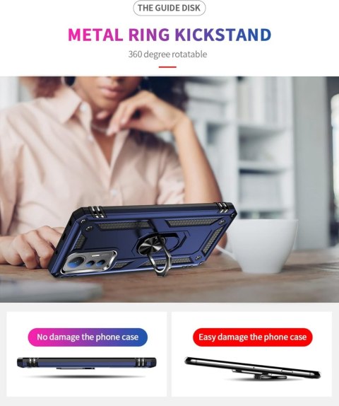 ETUI PANCERNE DO XIAOMI 12 CASE GRANATOWY MILITARNY +2x FOLIA NA APARAT ETUI PANCERNE DO XIAOMI 12 CASE GRANATOWY MILITARNY +2x FOLIA NA APARAT
