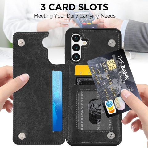 ETUI SAMSUNG GALAXY A13 5G CASE Z EKOSKÓRY CZARNE PLECKI Z PORTFELEM ETUI SAMSUNG GALAXY A13 5G CASE Z EKOSKÓRY CZARNE PLECKI Z PORTFELEM