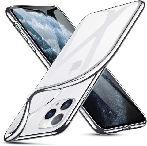 ETUI SILIKONOWE APPLE IPHONE 11 PRO MAX PRZEZROCZYSTE SREBRNA RAMKA ETUI SILIKONOWE APPLE IPHONE 11 PRO MAX PRZEZROCZYSTE SREBRNA RAMKA
