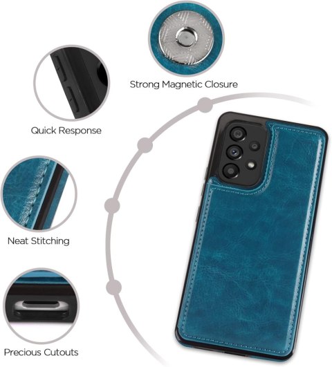 ETUI Z EKOSKÓRY DO SAMSUNG GALAXY A53 5G GRANATOWE Z KLAPKĄ PORTFELEM ETUI Z EKOSKÓRY DO SAMSUNG GALAXY A53 5G GRANATOWE Z KLAPKĄ PORTFELEM