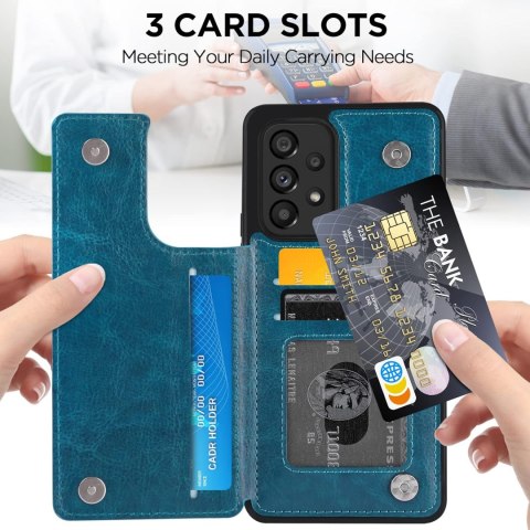 ETUI Z EKOSKÓRY DO SAMSUNG GALAXY A53 5G GRANATOWE Z KLAPKĄ PORTFELEM ETUI Z EKOSKÓRY DO SAMSUNG GALAXY A53 5G GRANATOWE Z KLAPKĄ PORTFELEM