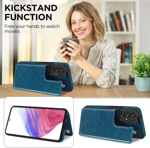 ETUI Z EKOSKÓRY DO SAMSUNG GALAXY A53 5G GRANATOWE Z KLAPKĄ PORTFELEM ETUI Z EKOSKÓRY DO SAMSUNG GALAXY A53 5G GRANATOWE Z KLAPKĄ PORTFELEM