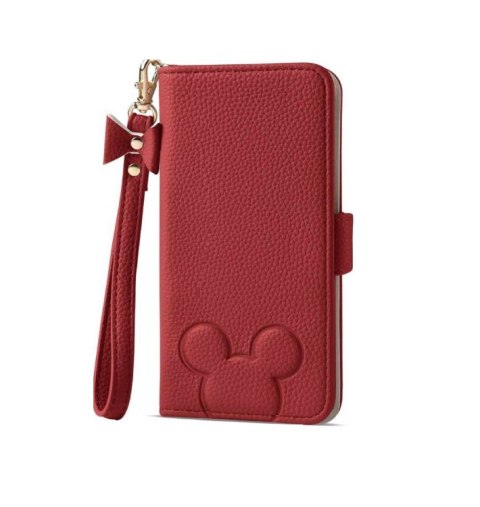 ETUI Z KLAPKĄ DO APPLE IPHONE 13 6.1" CASE CZERWONY Z MYSZKĄ MIKI+ZAWIESZKA ETUI Z KLAPKĄ DO APPLE IPHONE 13 6.1" CASE CZERWONY Z MYSZKĄ MIKI+ZAWIESZKA