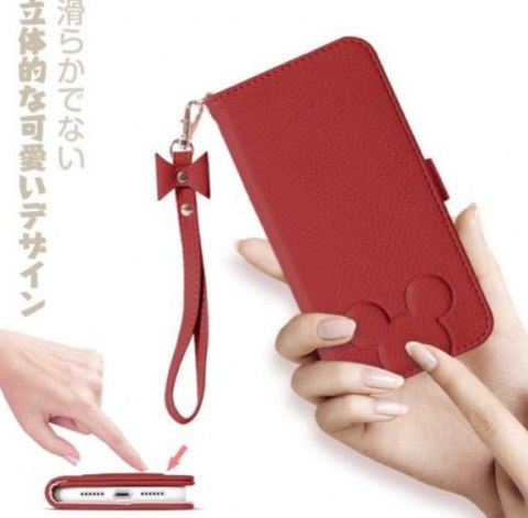 ETUI Z KLAPKĄ DO APPLE IPHONE 13 6.1" CASE CZERWONY Z MYSZKĄ MIKI+ZAWIESZKA ETUI Z KLAPKĄ DO APPLE IPHONE 13 6.1" CASE CZERWONY Z MYSZKĄ MIKI+ZAWIESZKA