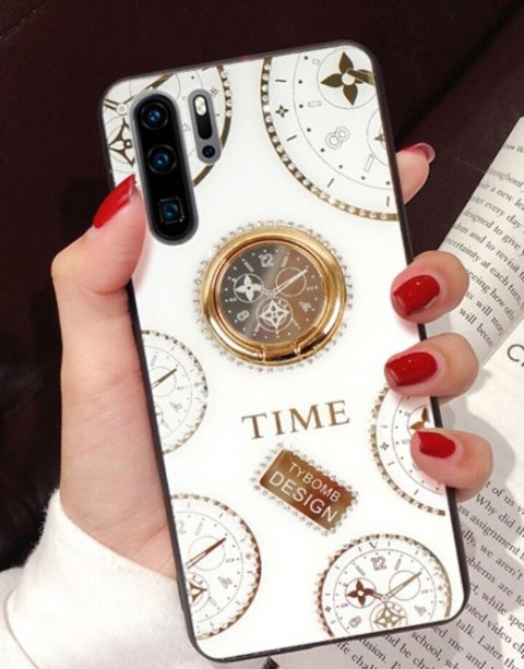ETUI Z UCHWYTEM HUAWEI P30 PRO 6.47" CASE BIAŁY ZŁOTY +FOLIA OCHRONNA ETUI Z UCHWYTEM HUAWEI P30 PRO 6.47" CASE BIAŁY ZŁOTY +FOLIA OCHRONNA