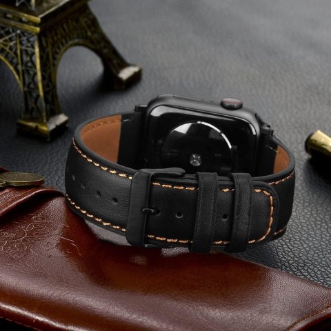 PASEK DO ZEGARKA APPLE WATCH 38/40/41 SE/9/8/7/6/5/4/3/2/1 CZARNY+ETUI 38mm PASEK DO ZEGARKA APPLE WATCH 38/40/41 SE/9/8/7/6/5/4/3/2/1 CZARNY+ETUI 38mm