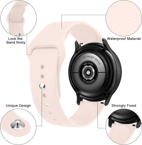 PASEK DO ZEGARKA SAMSUNG GALAXY 3 45mm/46mm szer. 22mm silikonowy blady róż PASEK DO ZEGARKA SAMSUNG GALAXY 3 45mm/46mm szer. 22mm silikonowy blady róż