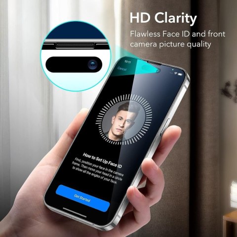 3x SZKŁO OCHRONNE APPLE IPHONE 14 PRO + RAMKA DO MONTAŻU WYSOKA OCHRONA ESR 3x SZKŁO OCHRONNE APPLE IPHONE 14 PRO + RAMKA DO MONTAŻU WYSOKA OCHRONA ESR