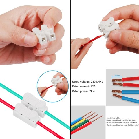 50xSZYBKOZŁĄCZKA PP PRZELOTOWA OŚWIETLENIOWA ZŁĄCZKA 0,5-2,5 mm² AWG: 22-14 50xSZYBKOZŁĄCZKA PP PRZELOTOWA OŚWIETLENIOWA ZŁĄCZKA 0,5-2,5 mm² AWG: 22-14
