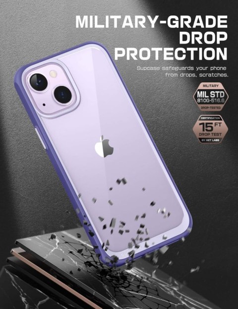 ETUI APPLE IPHONE 14 PLUS PLECKI PRZEZROCZYSTE WZMOCNIONE FIOLETOWA RAMKA ETUI APPLE IPHONE 14 PLUS PLECKI PRZEZROCZYSTE WZMOCNIONE FIOLETOWA RAMKA