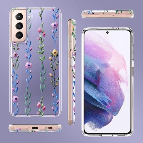 ETUI DO SAMSUNG GALAXY S21 5G 6.20" SILIKONOWE PRZEZROCZYSTE KWIATY KOLOR ETUI DO SAMSUNG GALAXY S21 5G 6.20" SILIKONOWE PRZEZROCZYSTE KWIATY KOLOR