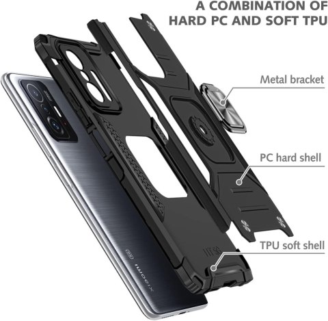 ETUI PANCERNE DO XIAOMI 11T/11T PRO 6.67" +2x FOLIA OCHRONNA NA OBIEKTYWY