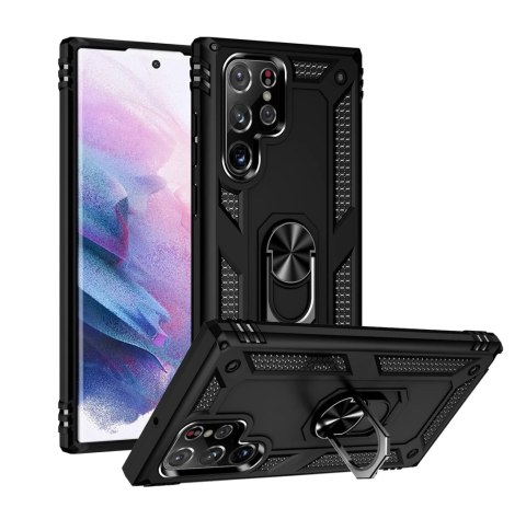 ETUI PANCERNE SAMSUNG GALAXY S22 ULTRA CASE CZARNY WZMOCNIONY Z UCHWYTEM