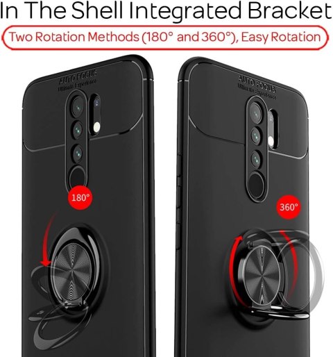 ETUI POKROWIEC DO XIAOMI REDMI 9 CZARNE SILIKONOWE PLECKI Z PIERŚCIENIEM ETUI POKROWIEC DO XIAOMI REDMI 9 CZARNE SILIKONOWE PLECKI Z PIERŚCIENIEM