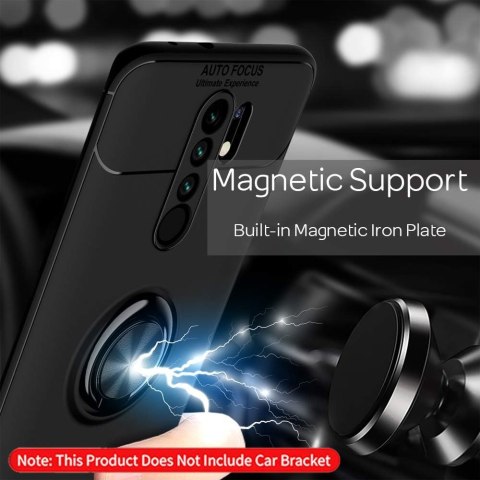 ETUI POKROWIEC DO XIAOMI REDMI 9 CZARNE SILIKONOWE PLECKI Z PIERŚCIENIEM ETUI POKROWIEC DO XIAOMI REDMI 9 CZARNE SILIKONOWE PLECKI Z PIERŚCIENIEM