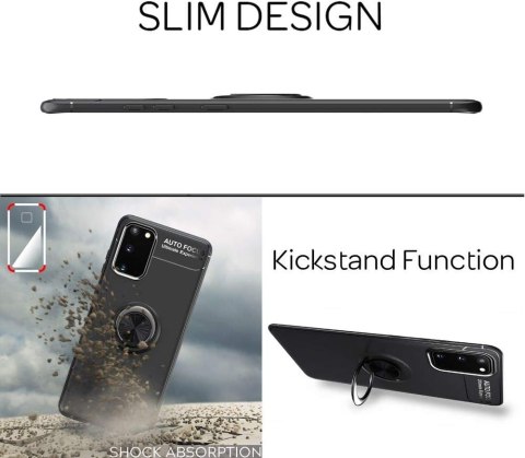 ETUI POKROWIEC SAMSUNG GALAXY S20 CZARNE SILIKONOWE PLECKI Z PIERŚCIENIEM ETUI POKROWIEC SAMSUNG GALAXY S20 CZARNE SILIKONOWE PLECKI Z PIERŚCIENIEM