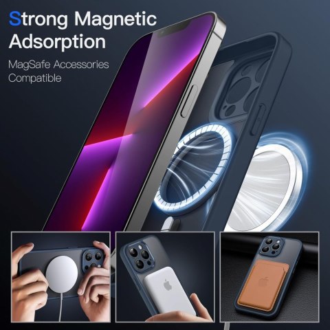 ETUI SILIKONOWE APPLE IPHONE 13 PRO MAX 6.7" GRANATOWA RAMKA +MAGSAFE ETUI SILIKONOWE APPLE IPHONE 13 PRO MAX 6.7" GRANATOWA RAMKA +MAGSAFE