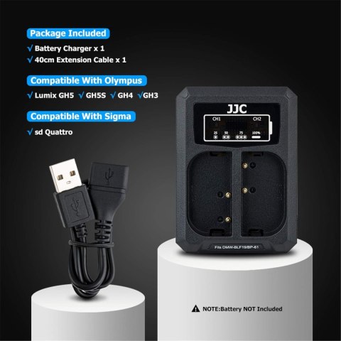 ŁADOWARKA USB DO BATERII PANASONIC DC-S5 G9 GH5S GH5 GH4 GH3 PODWÓJNA ŁADOWARKA USB DO BATERII PANASONIC DC-S5 G9 GH5S GH5 GH4 GH3 PODWÓJNA