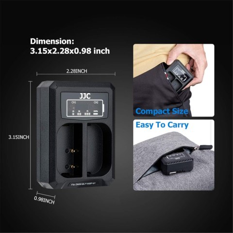 ŁADOWARKA USB DO BATERII PANASONIC DC-S5 G9 GH5S GH5 GH4 GH3 PODWÓJNA ŁADOWARKA USB DO BATERII PANASONIC DC-S5 G9 GH5S GH5 GH4 GH3 PODWÓJNA