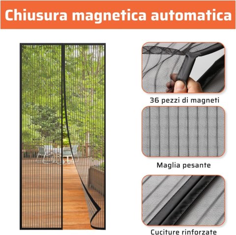 MOSKITIERA NA DRZWI 90x210cm CZARNA ZESTAW NA MAGNES MOSKITIERA NA DRZWI 90x210cm CZARNA ZESTAW NA MAGNES