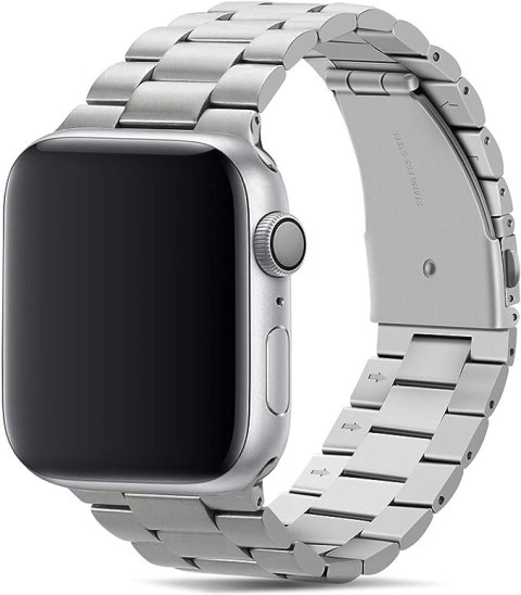 PASEK DO ZEGARKA APPLE WATCH 41/40/38mm SE/9/8/7/6/5/4/3/2/1 SREBRNY +ETUI PASEK DO ZEGARKA APPLE WATCH 41/40/38mm SE/9/8/7/6/5/4/3/2/1 SREBRNY +ETUI
