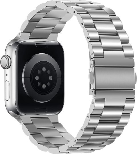 PASEK DO ZEGARKA APPLE WATCH 41/40/38mm SE/9/8/7/6/5/4/3/2/1 SREBRNY +ETUI PASEK DO ZEGARKA APPLE WATCH 41/40/38mm SE/9/8/7/6/5/4/3/2/1 SREBRNY +ETUI