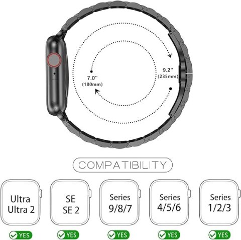 PASEK DO ZEGARKA APPLE WATCH 42/44/45mm SE/9/8/7/6/5/4/3/2/1 CZARNY+ETUI PASEK DO ZEGARKA APPLE WATCH 42/44/45mm SE/9/8/7/6/5/4/3/2/1 CZARNY+ETUI